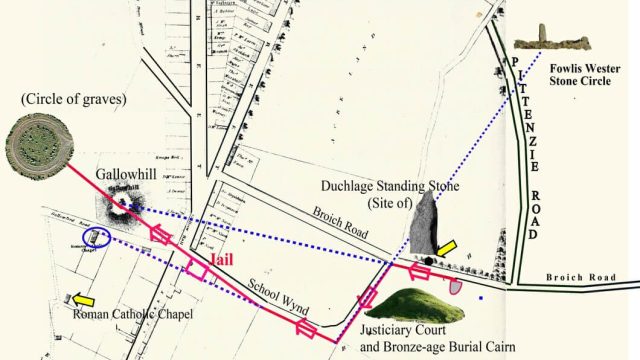 A long walk with a long walk to the "Kind Gallows" of Crieff.