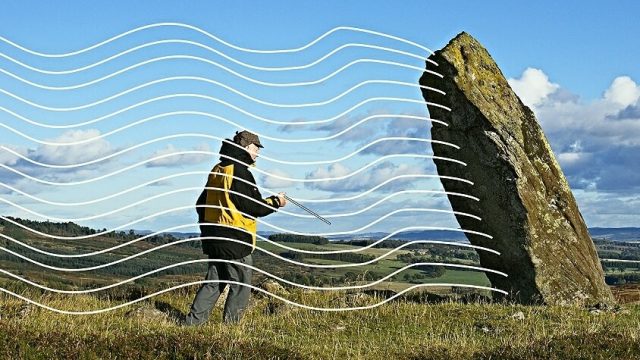 Waves of energy from standing stone