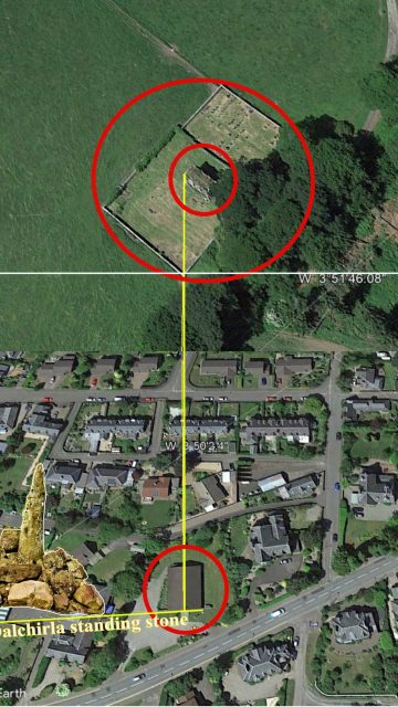 Episcopal church on Ley Line in Crieff with its central ridge perfectly aligned to its burial ground some 3 kilometres away.